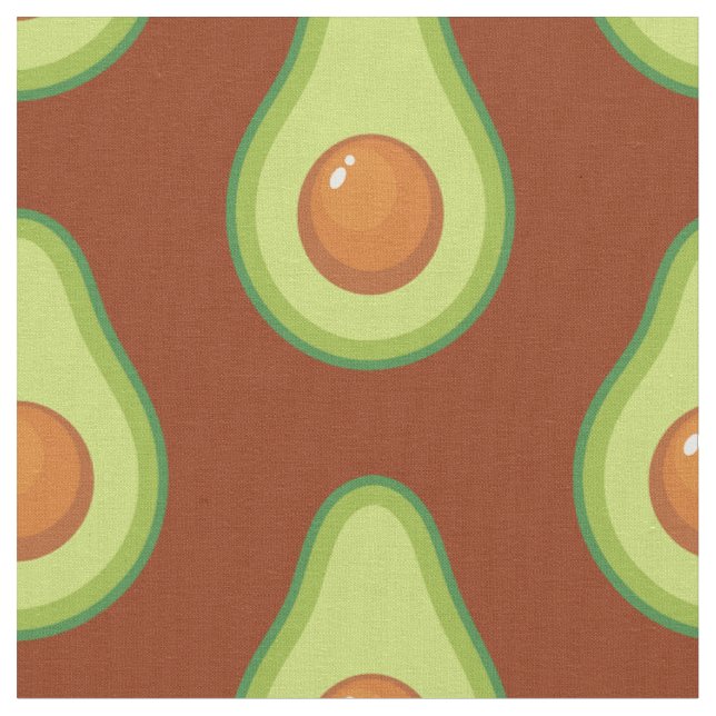 Tissu Avocado Cute Vegetables (Fermer)