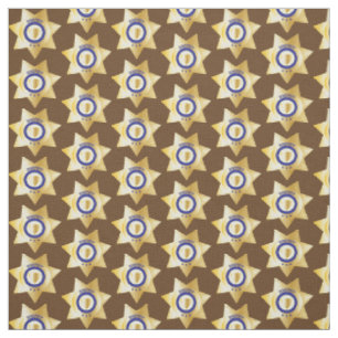 Tissu Badge en or Sheriff sur Dark Brown