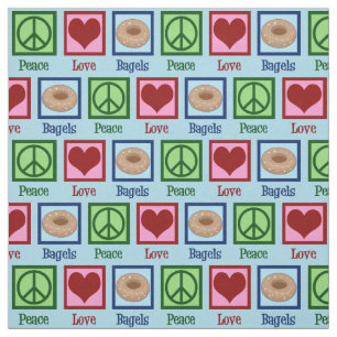 Tissu Bagels d'amour de paix