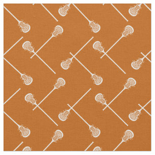 Tissu Baguettes blanches de crosse orange brûlées