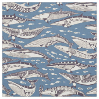 Tissu baleines de Minke denim mûre