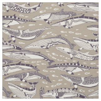 Tissu baleines de Minke pierre de mûrier