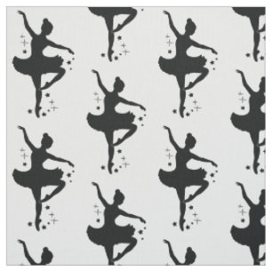 Tissu Ballerine avec des étoiles en silhouette