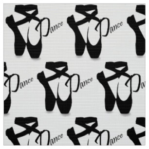 Tissu Ballet Ballerina Pointe Chaussures Noir & Blanc