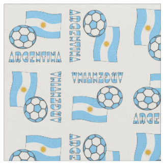 Tissu Ballon de football et drapeau argentin