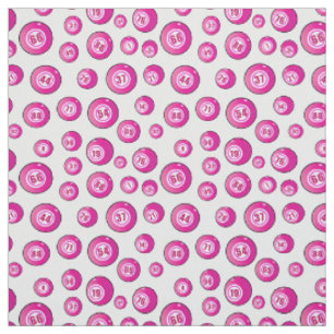 Tissu Ballons de Bingo rose mignonne à motif