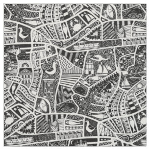 Tissu balnéaire rural noir