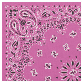 Tissu Bandana rose