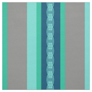 Tissu Bande d'auvent du milieu du siècle - turquoise et