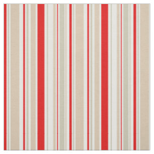 Tissu Bande marine Rouge Blanc Gris Beige Motif