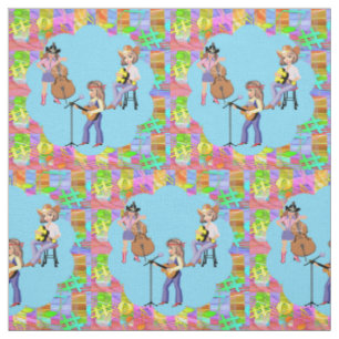 Tissu Bande occidentale de cow-girl de chant de pays