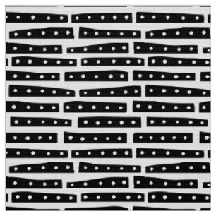 Tissu Bandes Abstraites 101119 Motif - Noir sur blanc