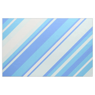 Tissu Bandes bleu ciel