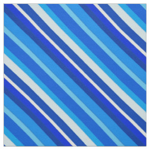 Tissu Bandes de bonbons en couche - cobalt et bleu pâle