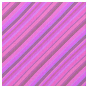 Tissu Bandes diagonales roses