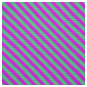 Tissu Bandes diagonales violettes et vertes