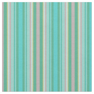 Tissu Bandes géométriques Abstraites vertes, Turquoises