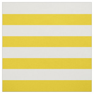 Tissu Bandes Jaunes, Blancs, Motif rayé