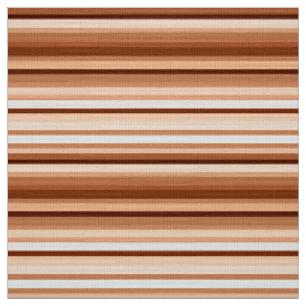 Tissu Bandes mélangées, Brown, Tan et Crème