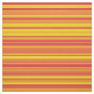 Tissu Bandes orange jaune rouge
