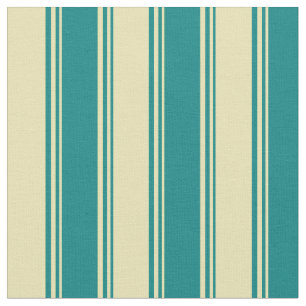 Tissu Bandes turquoises et bronzantes
