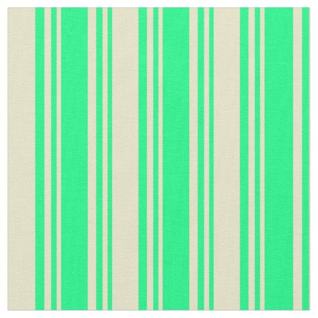 Tissu Bandes vertes et pâles de verge d'or (Fermer)