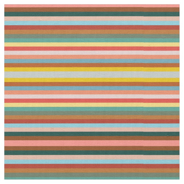 Tissu Bandes verticales rétro colorées (Fermer)