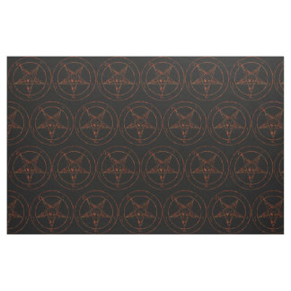Tissu Baphomet en fer rouillé Démon Goth Fabric