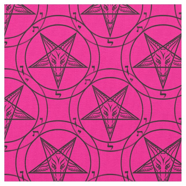 tissu baphomet rose (Fermer)
