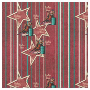Tissu Baril occidental de cow-girl de rodéo emballant
