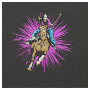 Tissu Baril occidental de cow-girl de rodéo emballant l
