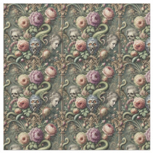 Tissu Baroquing - Carrelage Gothique Victorien Dense