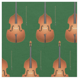 Tissu Basse Contrebasse Jazz Musique Musicien Décoration