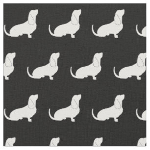 Tissu Basset Hound Chien Silhouette Animal