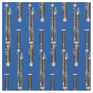 Tissu Basson Musique Musicien Salle Décor Bleu