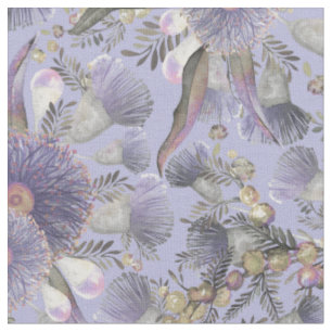 Tissu Bataille de Mauve romantique et Eucalyptus