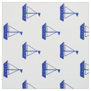 Tissu Bateaux bleus nautiques en blanc