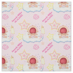 Tissu Bawling Baby Girl - Texte personnalisé