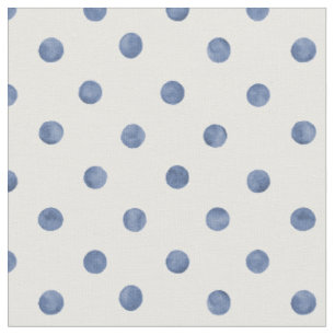 Tissu Beau bleu marine pois sur arrière - plan blanc
