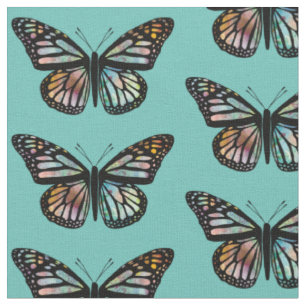 Tissu Beaux papillons Motif Monarch Aquarelle