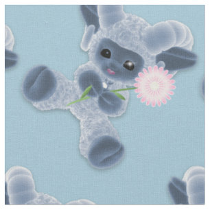 Tissu Bébé adorable Jouet peluche Bélier Bleu pays