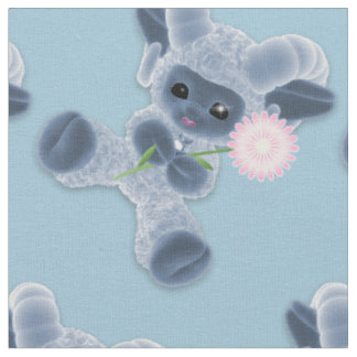 Tissu Bébé adorable Jouet peluche Bélier Bleu pays