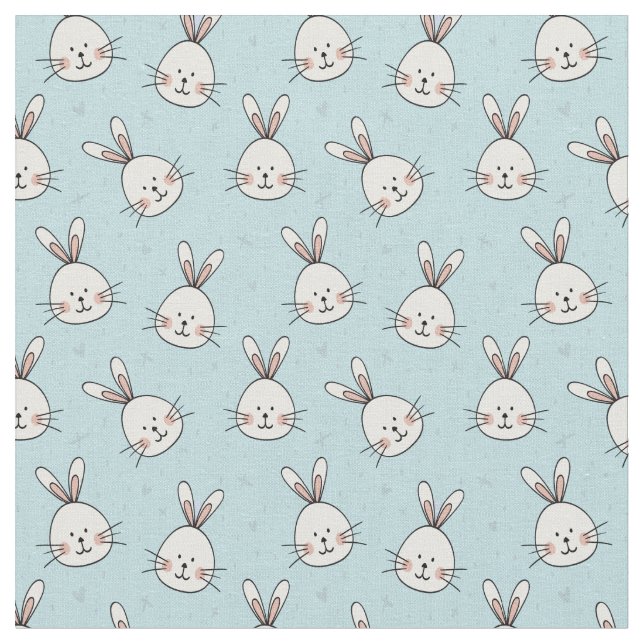 Tissu Bébé Bébé Motif sur Bleu Bébé (Fermer)