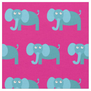 Tissu Bébé Eléphant mignon Nourriture rose