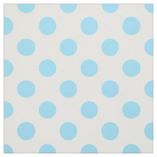 Tissu Bébé pois bleu et blanc