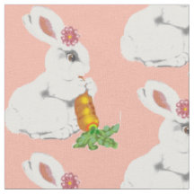 Bébé rose pâle lapin blanc lapin Vintage Nursery