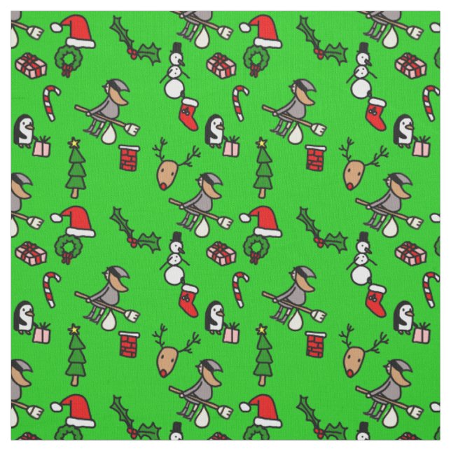 Tissu befana de noël des rennes (Échantillon)