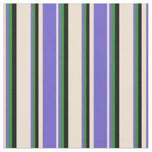 Tissu Beige, bleu ardoise, vert forestier et noir