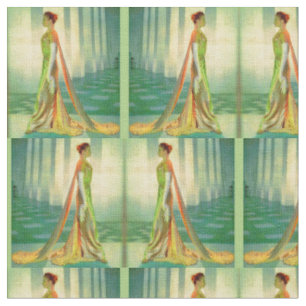 Tissu belle dame des années 1960 dans la copie de robe