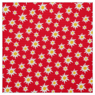 Tissu Belle étoffe avec un fan suisse de Edelweiss